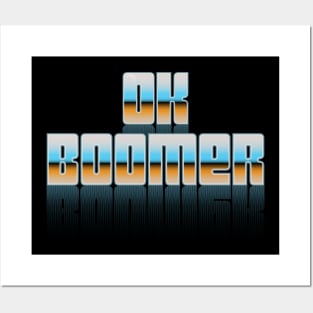 Ok Boomer Retro 1970s Vintage Type Posters and Art